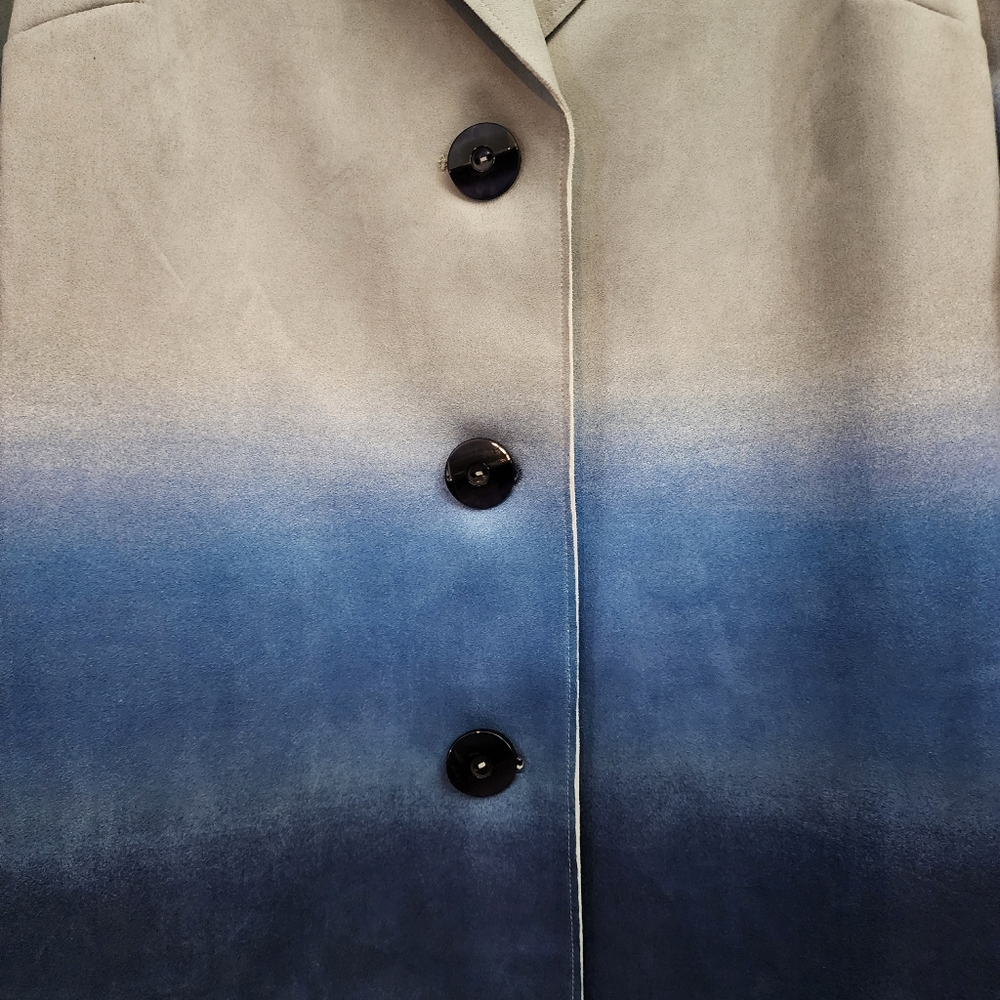 A la Carte Blue Ombre Suede Like Jacket - Picture 6 of 10